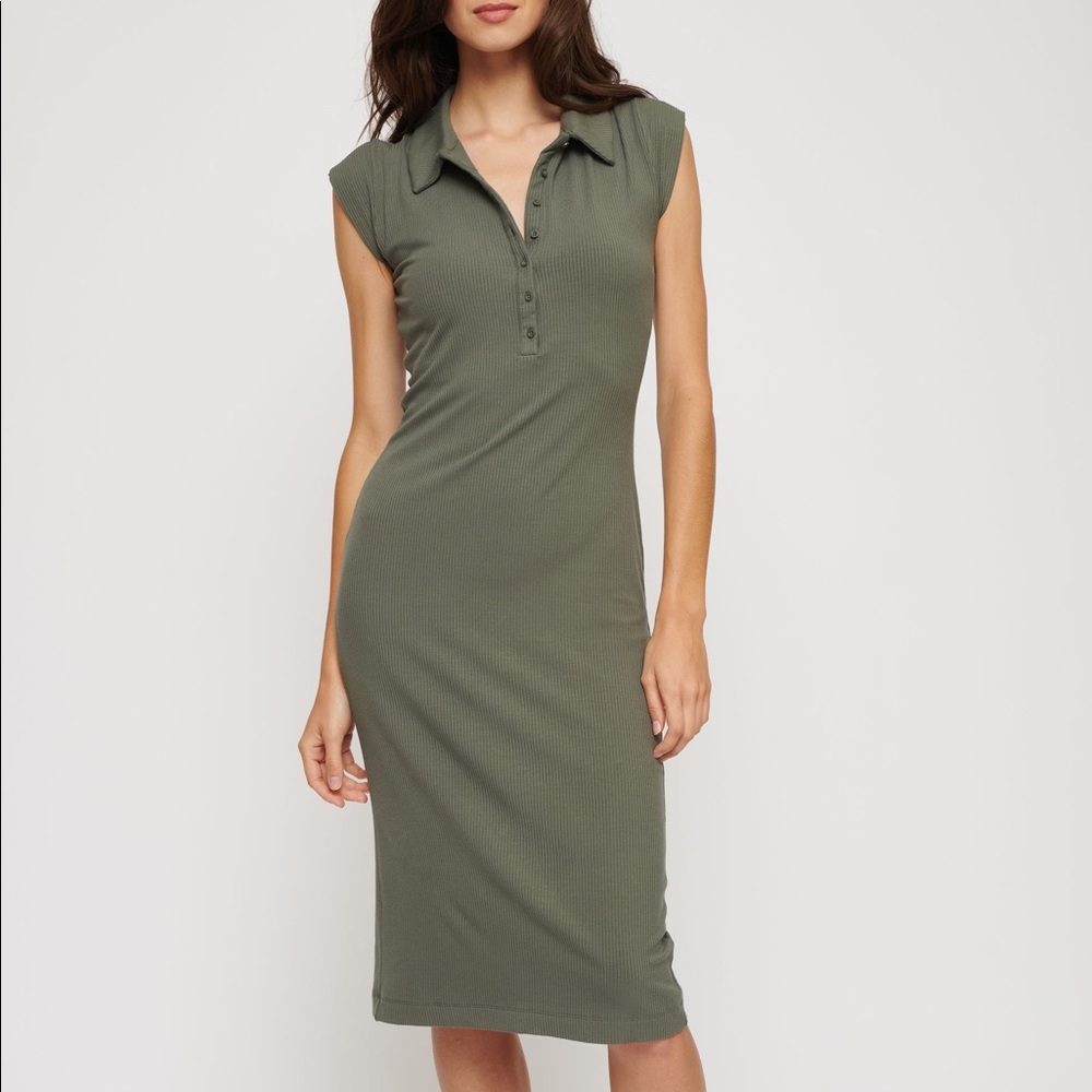 Cap Sleeve Polo Dress